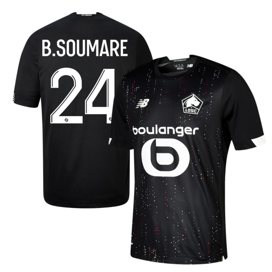 LOSC Lille Away Kit Soccer Jersey B.SOUMARE #24 2020/21